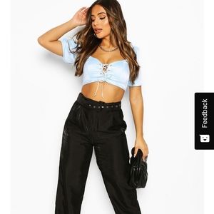 Boohoo Petite Corset Crop Top